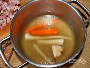 Суп гороховый с копченостями - фото шаг 9