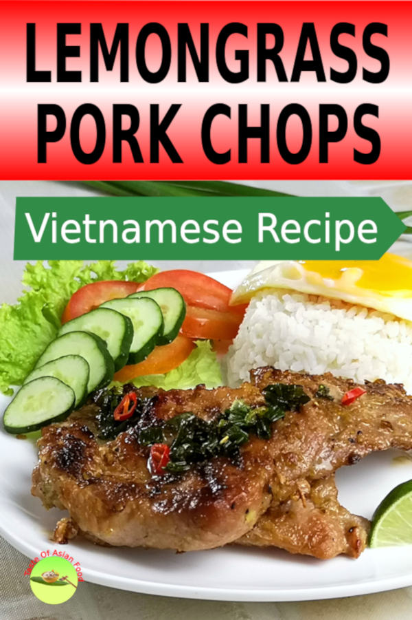 This Vietnamese style lemongrass pork chop is marinated and grilled to perfection. It is best to pair with the dipping sauce and scallion oil. The recipe is here : https://tasteasianfood.com/vietnamese-pork-chops/